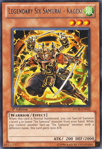 Legendary Six Samurai - Kageki [STOR-EN022] Rare | Jomio and Rueliete's Cards and Comics