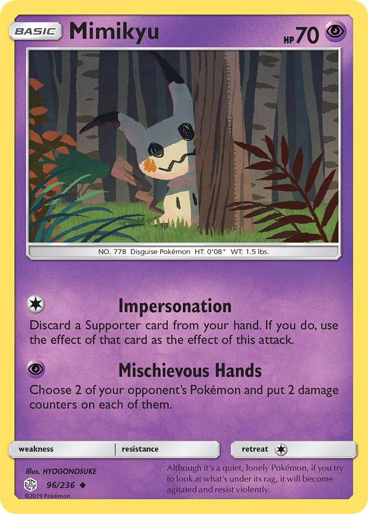Mimikyu (96/236) [Sun & Moon: Cosmic Eclipse] | Jomio and Rueliete's Cards and Comics