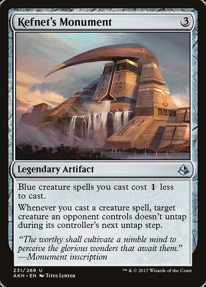 Kefnet's Monument [Amonkhet] | Jomio and Rueliete's Cards and Comics