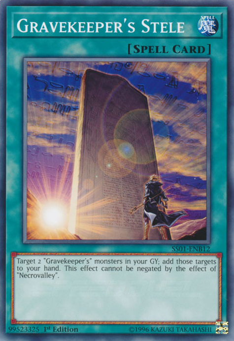 Gravekeeper's Stele [SS01-ENB12] Common | Jomio and Rueliete's Cards and Comics
