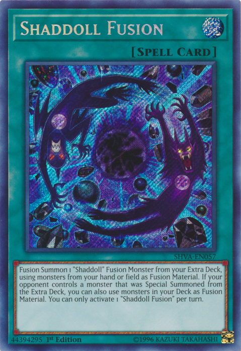 Shaddoll Fusion [SHVA-EN057] Secret Rare | Jomio and Rueliete's Cards and Comics