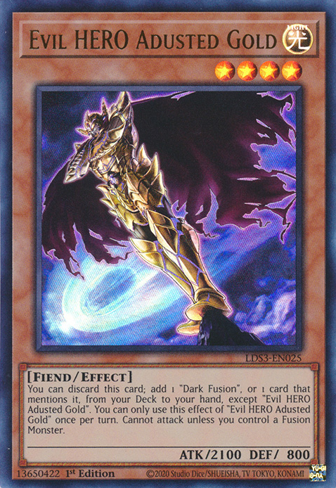 Evil HERO Adusted Gold [LDS3-EN025] Ultra Rare | Jomio and Rueliete's Cards and Comics
