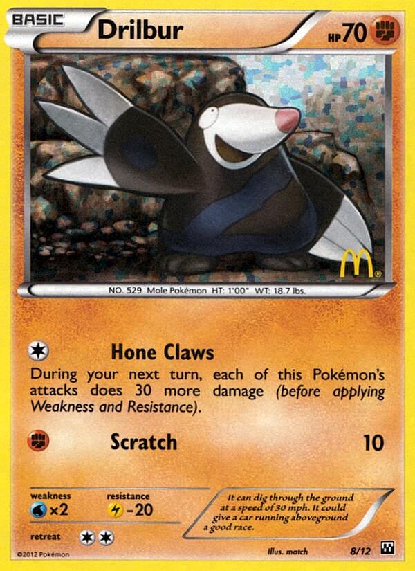 Drilbur (8/12) [McDonald's Promos: 2012 Collection] | Jomio and Rueliete's Cards and Comics