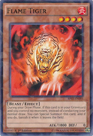 Flame Tiger (Shatterfoil) [BP03-EN095] Rare | Jomio and Rueliete's Cards and Comics