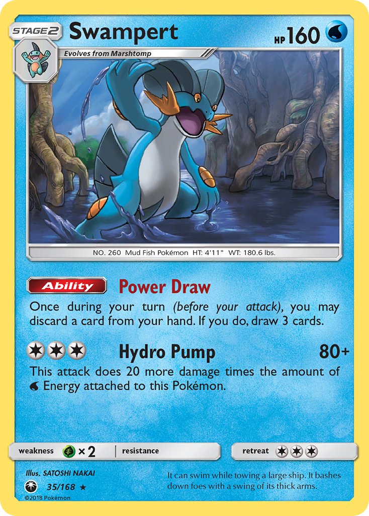 Swampert (35/168) (Theme Deck Exclusive) [Sun & Moon: Celestial Storm] | Jomio and Rueliete's Cards and Comics