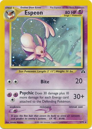 Espeon (1/75) [Neo Discovery Unlimited] | Jomio and Rueliete's Cards and Comics