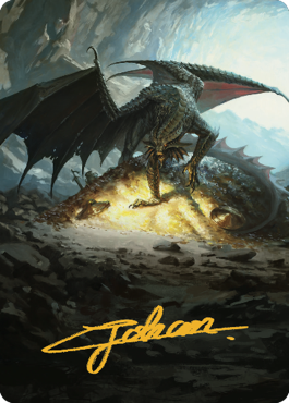 Ancient Copper Dragon Art Card (04) (Gold-Stamped Signature) [Commander Legends: Battle for Baldur's Gate Art Series] | Jomio and Rueliete's Cards and Comics