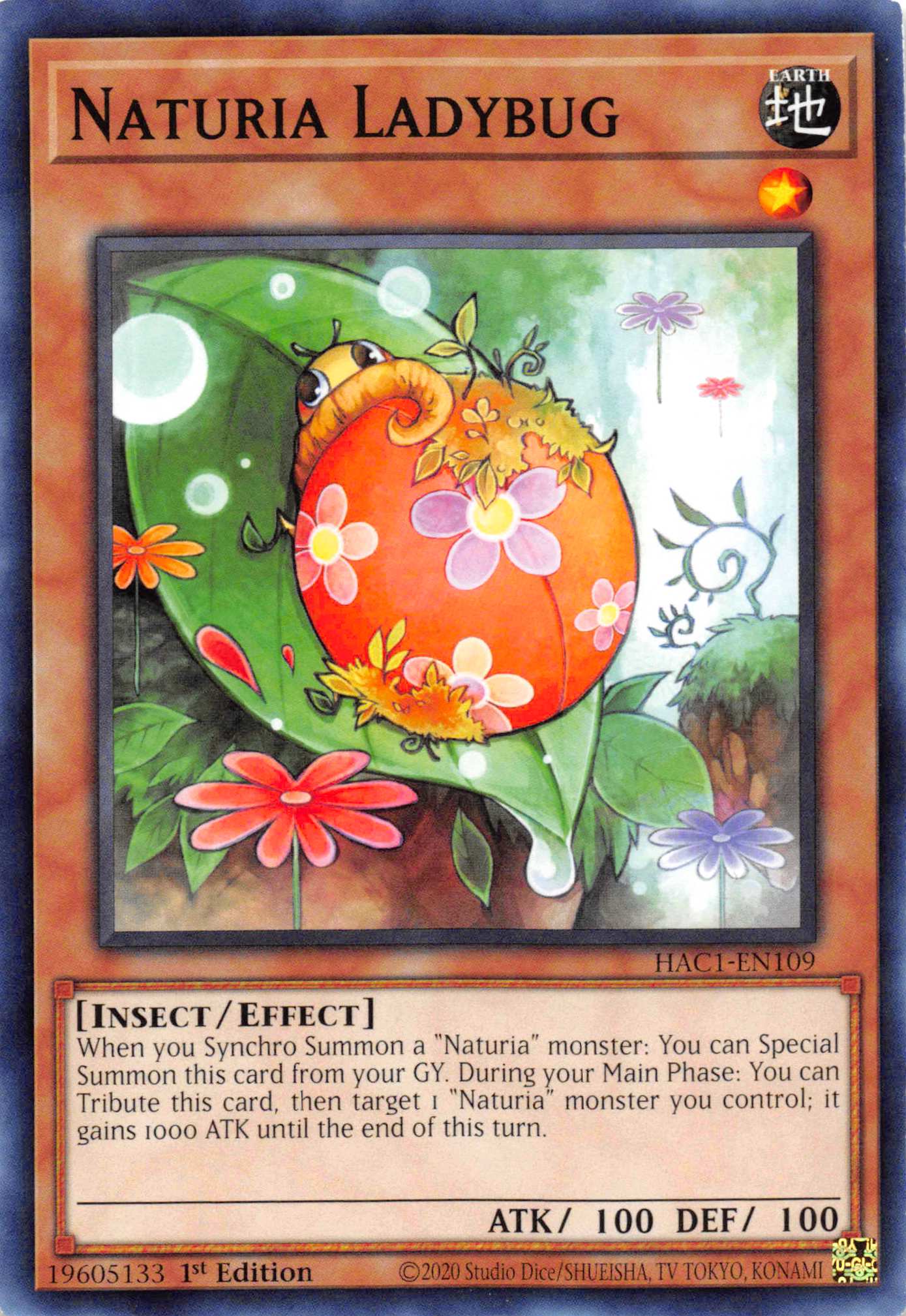 Naturia Ladybug [HAC1-EN109] Common | Jomio and Rueliete's Cards and Comics
