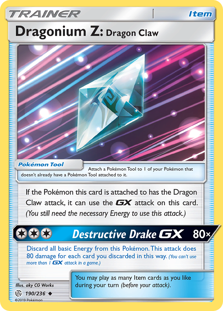 Dragonium Z: Dragon Claw (190/236) [Sun & Moon: Cosmic Eclipse] | Jomio and Rueliete's Cards and Comics