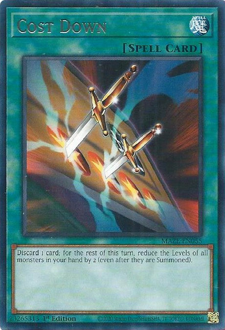 Cost Down [MAZE-EN055] Rare | Jomio and Rueliete's Cards and Comics