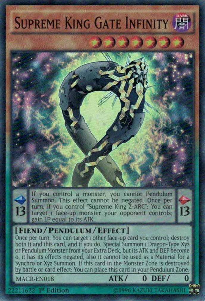 Supreme King Gate Infinity [MACR-EN018] Super Rare | Jomio and Rueliete's Cards and Comics
