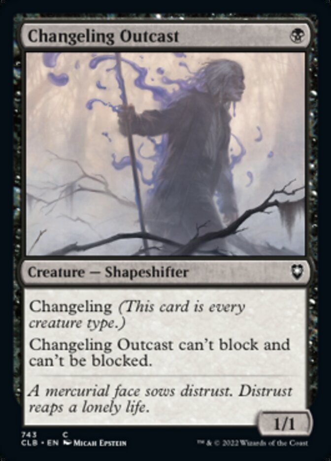 Changeling Outcast [Commander Legends: Battle for Baldur's Gate] | Jomio and Rueliete's Cards and Comics