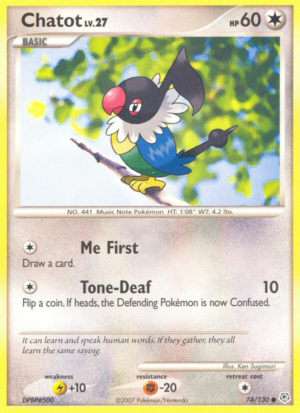 Chatot (74/130) [Diamond & Pearl: Base Set] | Jomio and Rueliete's Cards and Comics