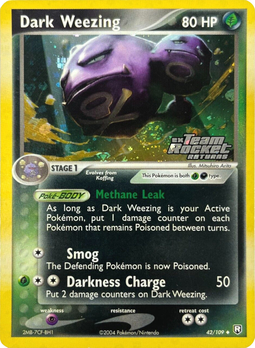 Dark Weezing (42/109) (Stamped) [EX: Team Rocket Returns] | Jomio and Rueliete's Cards and Comics
