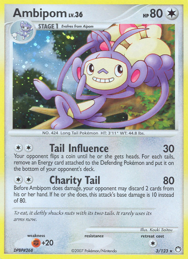 Ambipom (3/123) [Diamond & Pearl: Mysterious Treasures] | Jomio and Rueliete's Cards and Comics