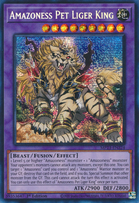 Amazoness Pet Liger King [MP23-EN224] Prismatic Secret Rare | Jomio and Rueliete's Cards and Comics