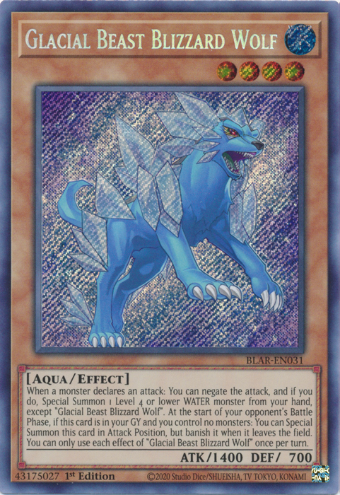 Glacial Beast Blizzard Wolf [BLAR-EN031] Secret Rare | Jomio and Rueliete's Cards and Comics