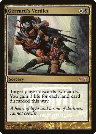 Gerrard's Verdict [Friday Night Magic 2007] | Jomio and Rueliete's Cards and Comics