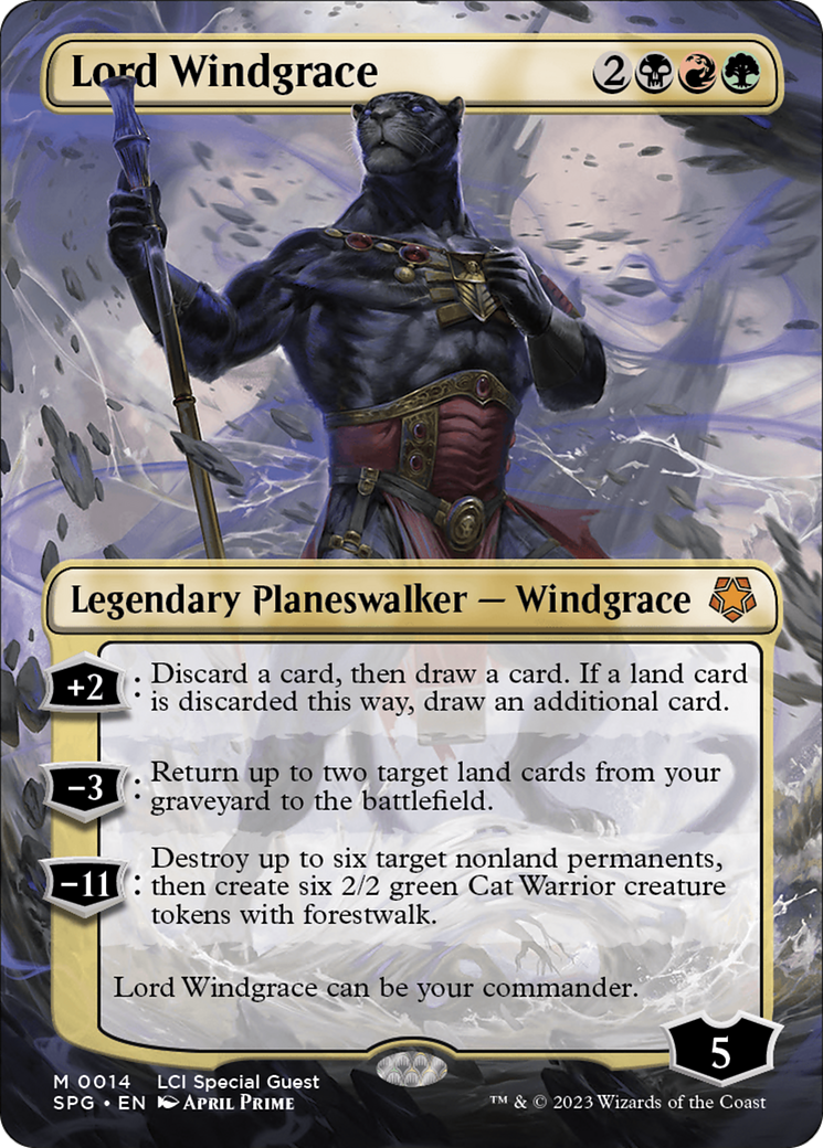 Lord Windgrace (Borderless) [The Lost Caverns of Ixalan Special Guests] | Jomio and Rueliete's Cards and Comics