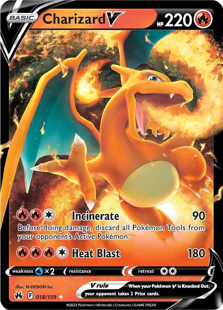 Charizard V (018/159) [Sword & Shield: Crown Zenith] | Jomio and Rueliete's Cards and Comics