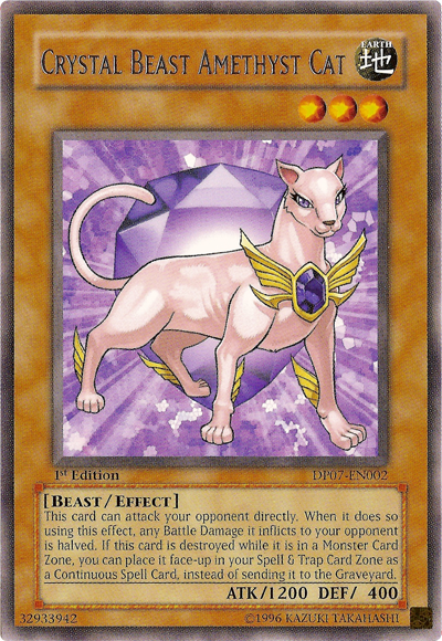Crystal Beast Amethyst Cat [DP07-EN002] Rare | Jomio and Rueliete's Cards and Comics