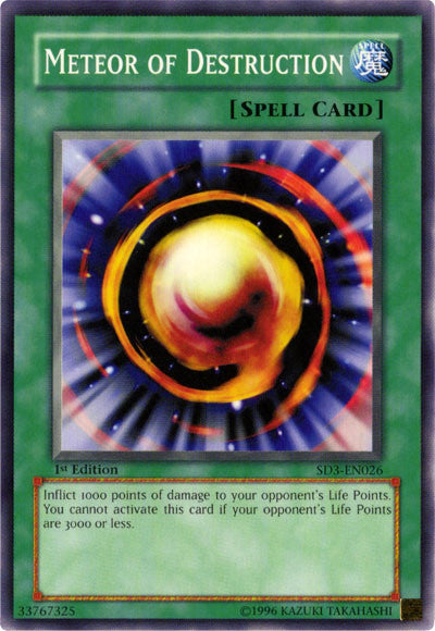 Meteor of Destruction [SD3-EN026] Common | Jomio and Rueliete's Cards and Comics