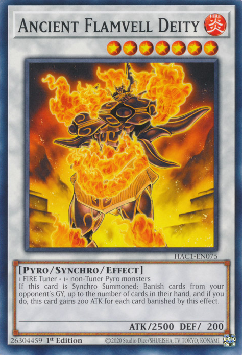Ancient Flamvell Deity [HAC1-EN075] Parallel Rare | Jomio and Rueliete's Cards and Comics
