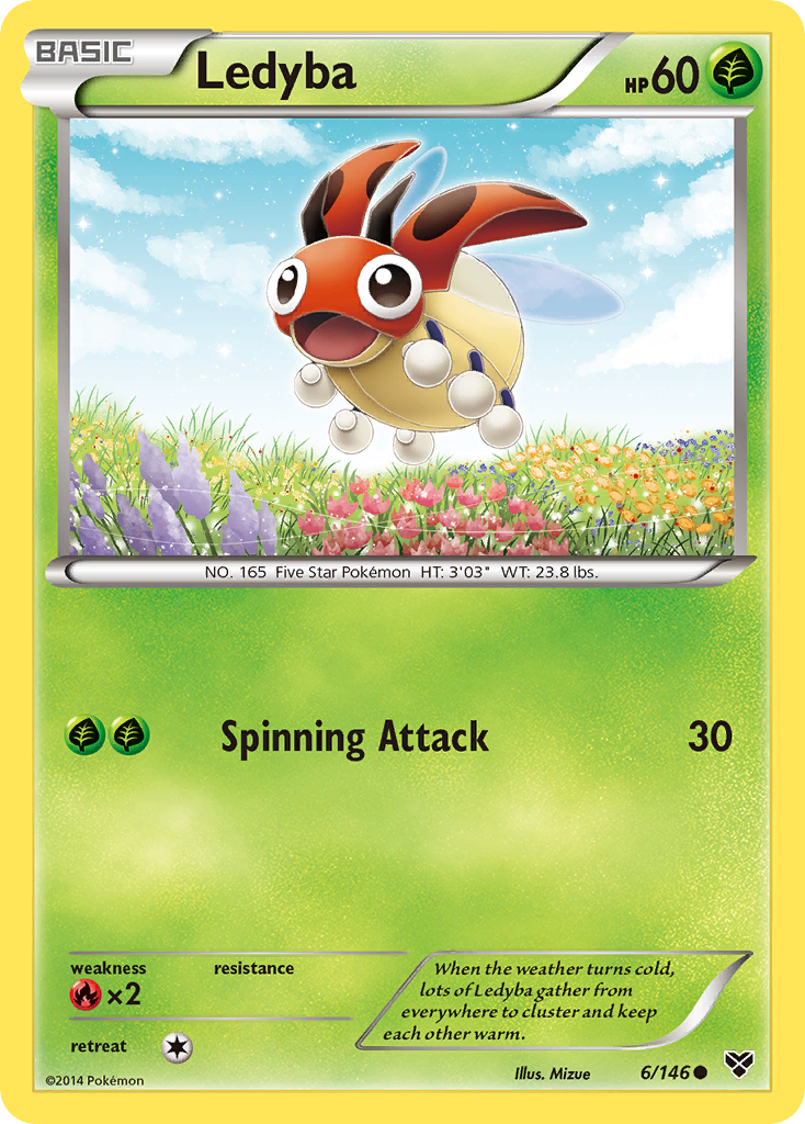 Ledyba (6/146) [XY: Base Set] | Jomio and Rueliete's Cards and Comics