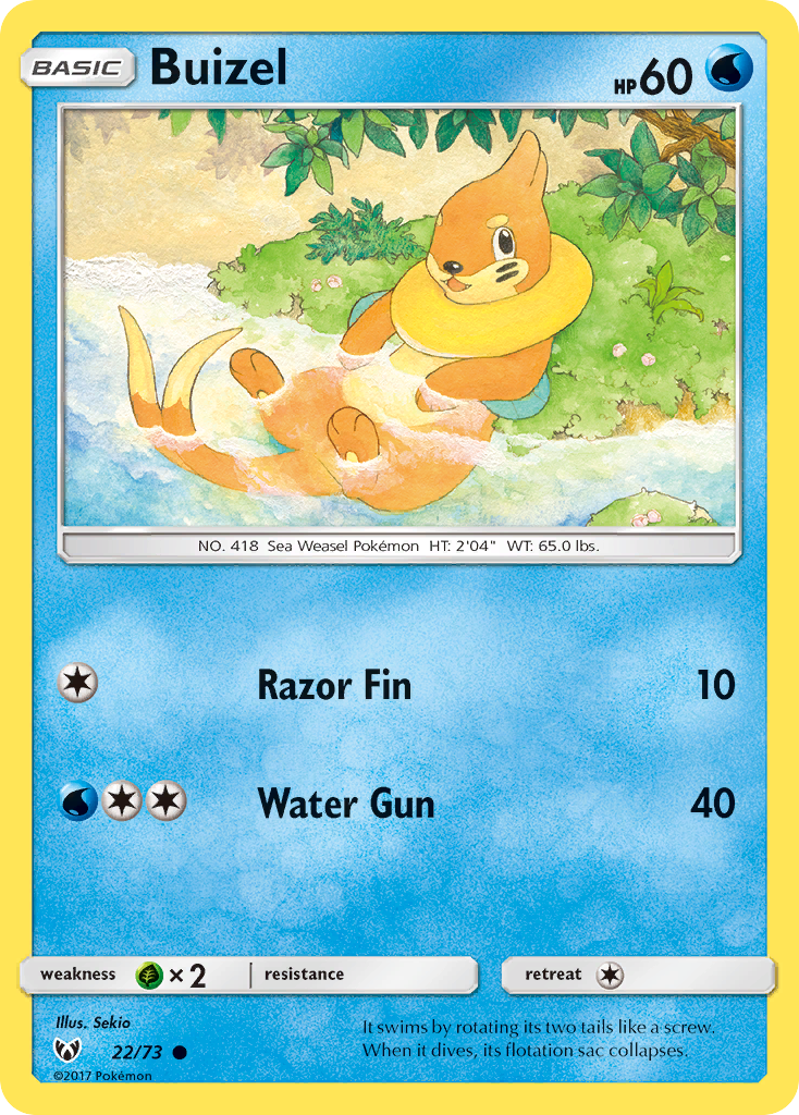Buizel (22/73) [Sun & Moon: Shining Legends] | Jomio and Rueliete's Cards and Comics