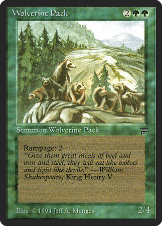 Wolverine Pack [Legends] | Jomio and Rueliete's Cards and Comics