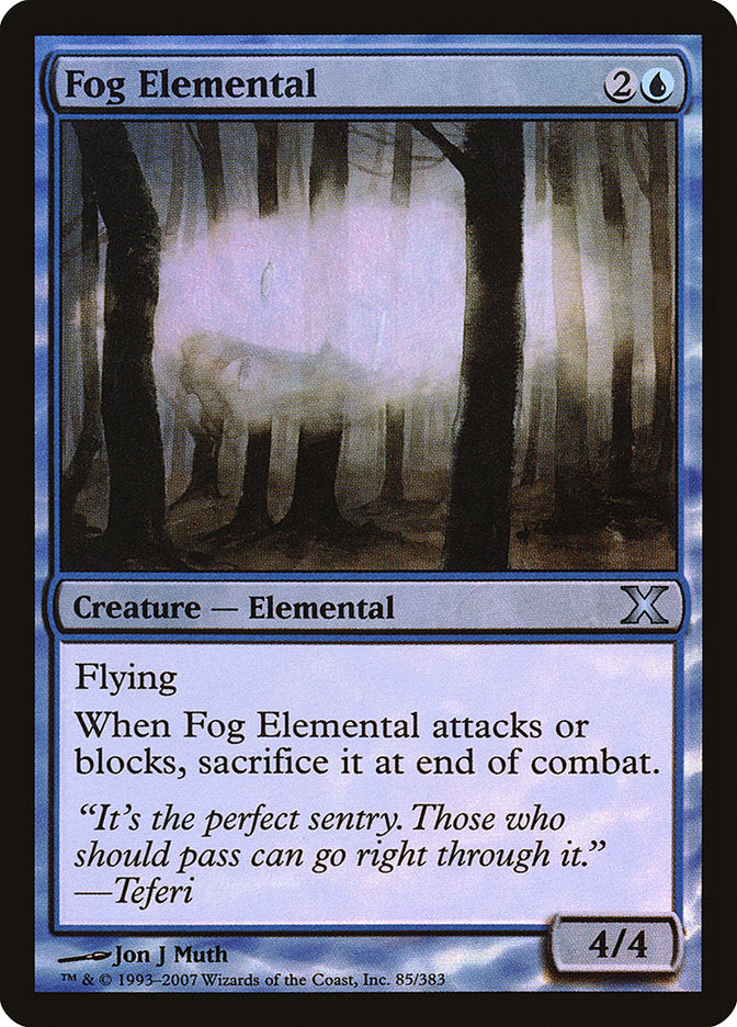 Fog Elemental (Premium Foil) [Tenth Edition] | Jomio and Rueliete's Cards and Comics