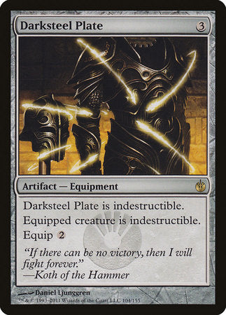 Darksteel Plate [Mirrodin Besieged] | Jomio and Rueliete's Cards and Comics