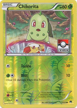 Chikorita (1/122) (League Promo) [XY: BREAKpoint] | Jomio and Rueliete's Cards and Comics