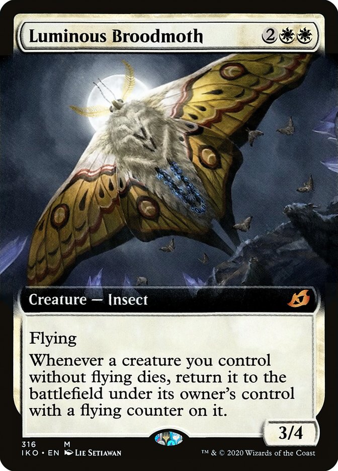 Luminous Broodmoth (Extended Art) (316) [Ikoria: Lair of Behemoths] | Jomio and Rueliete's Cards and Comics