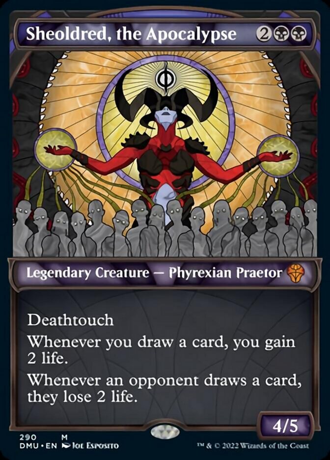 Sheoldred, the Apocalypse (Showcase) [Dominaria United] | Jomio and Rueliete's Cards and Comics