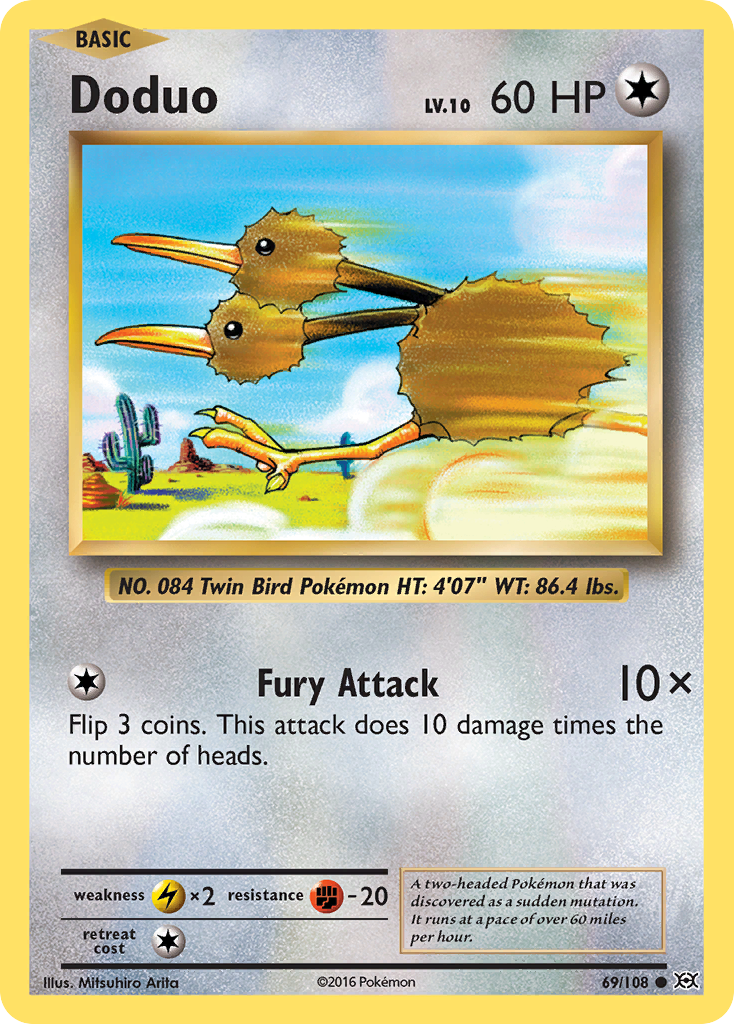 Doduo (69/108) [XY: Evolutions] | Jomio and Rueliete's Cards and Comics