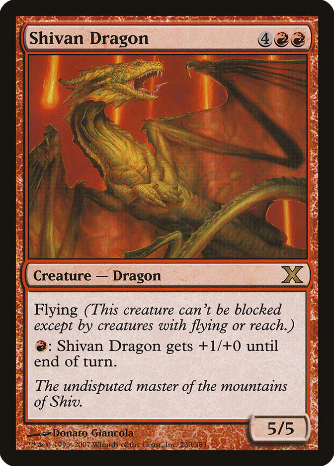 Shivan Dragon [Tenth Edition] | Jomio and Rueliete's Cards and Comics