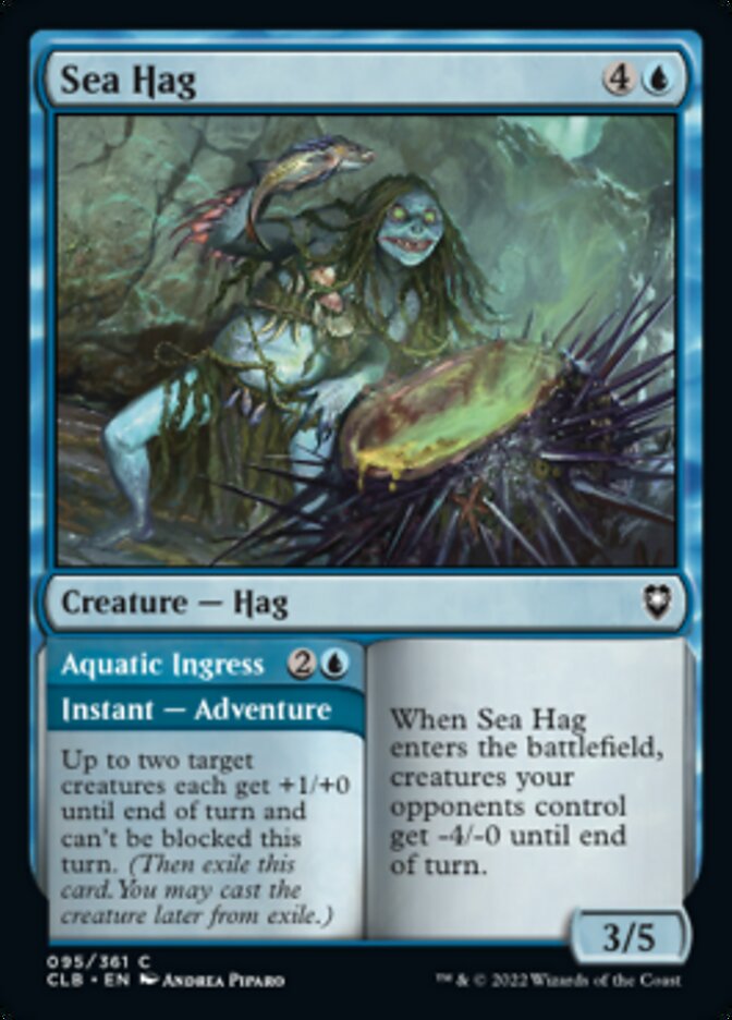 Sea Hag // Aquatic Ingress [Commander Legends: Battle for Baldur's Gate] | Jomio and Rueliete's Cards and Comics