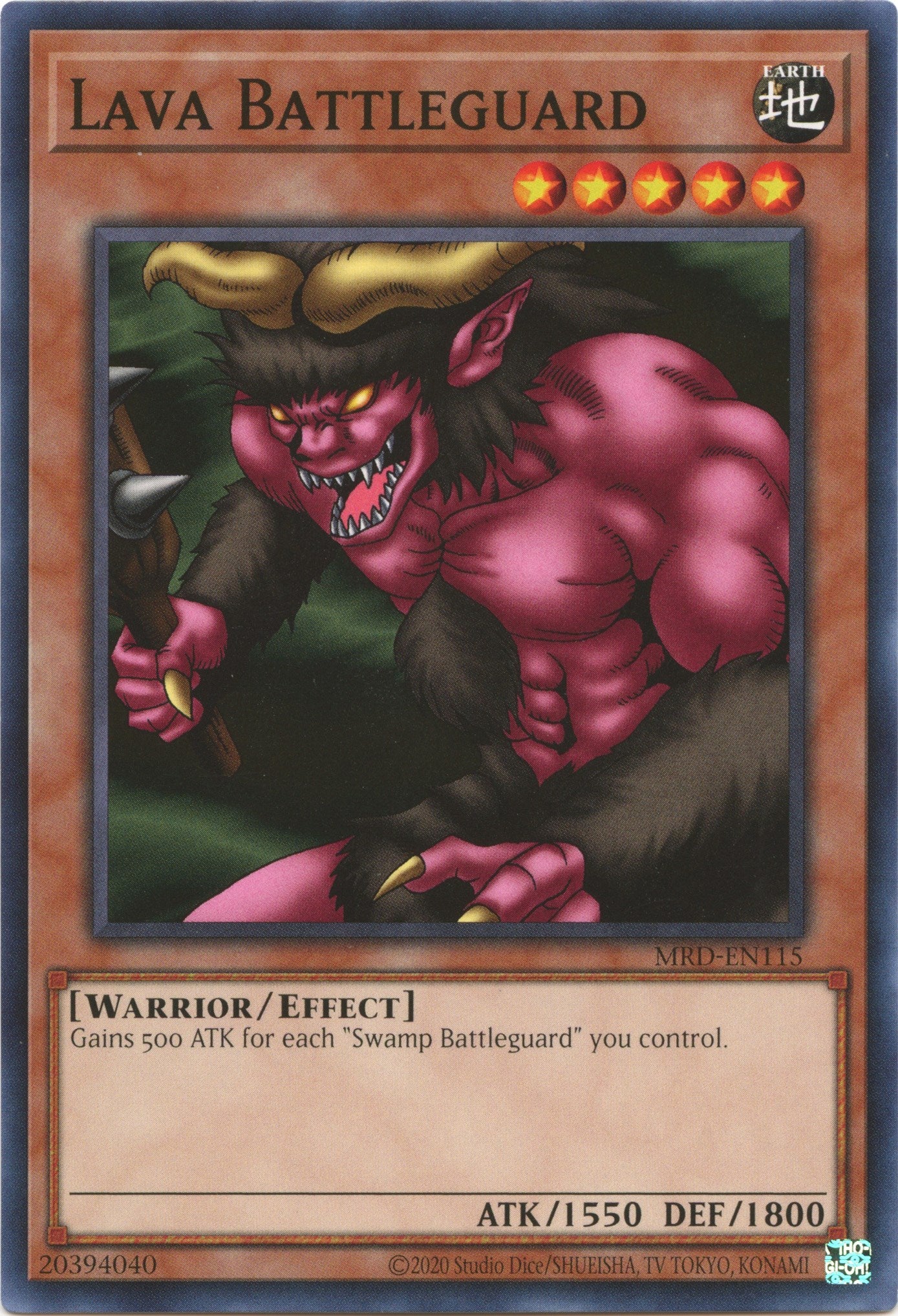 Lava Battleguard (25th Anniversary) [MRD-EN115] Common | Jomio and Rueliete's Cards and Comics