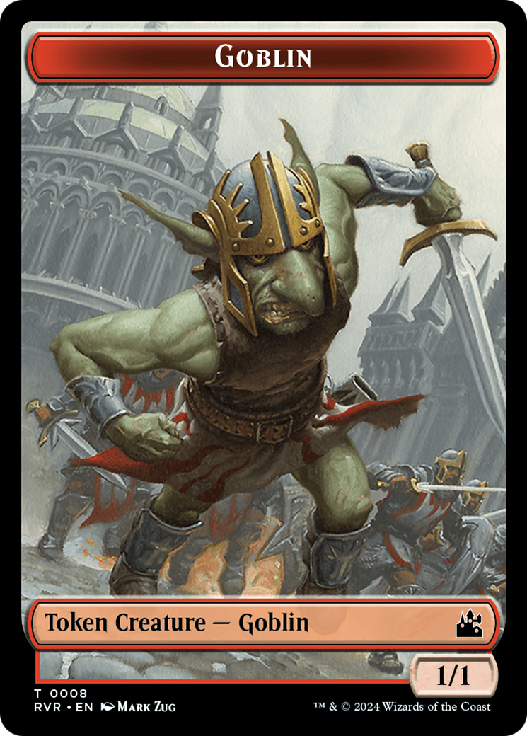 Goblin (0008) // Spirit (0004) Double-Sided Token [Ravnica Remastered Tokens] | Jomio and Rueliete's Cards and Comics