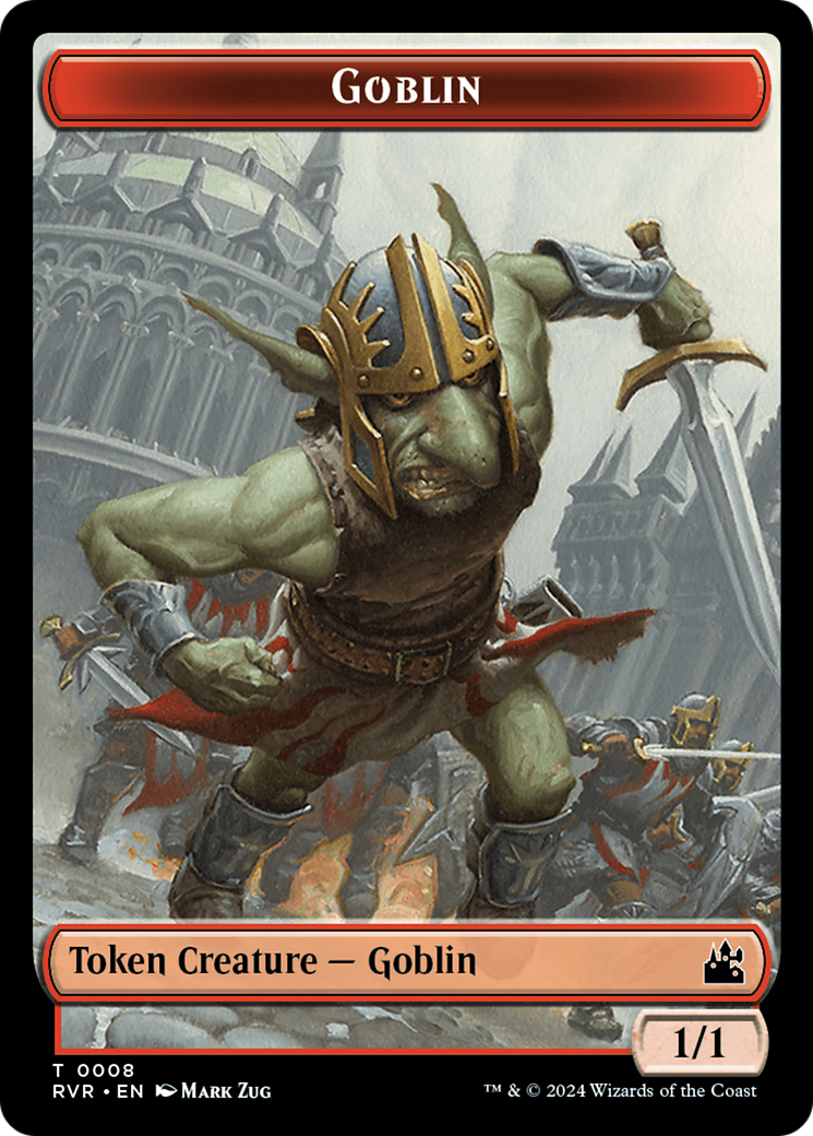 Goblin (0008) // Angel (0003) Double-Sided Token [Ravnica Remastered Tokens] | Jomio and Rueliete's Cards and Comics