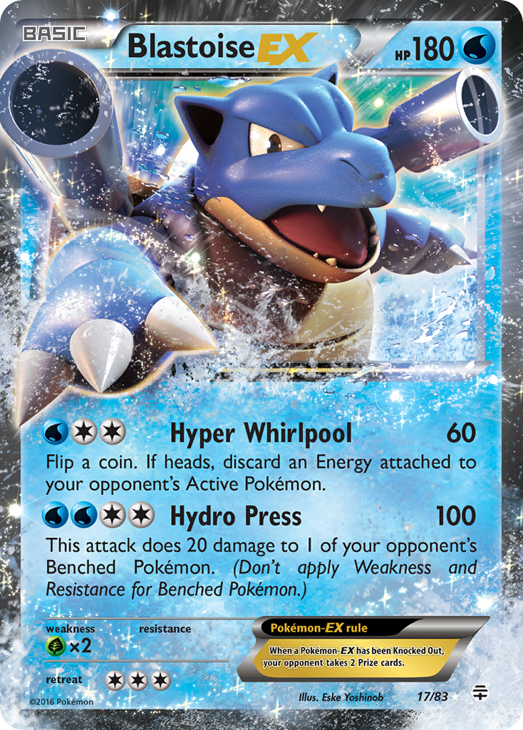 Blastoise EX (17/83) [XY: Generations] | Jomio and Rueliete's Cards and Comics