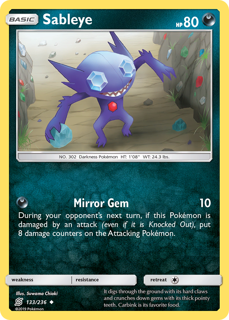 Sableye (133/236) [Sun & Moon: Unified Minds] | Jomio and Rueliete's Cards and Comics