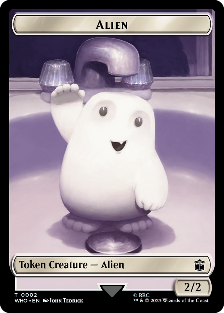 Alien // Cyberman Double-Sided Token [Doctor Who Tokens] | Jomio and Rueliete's Cards and Comics