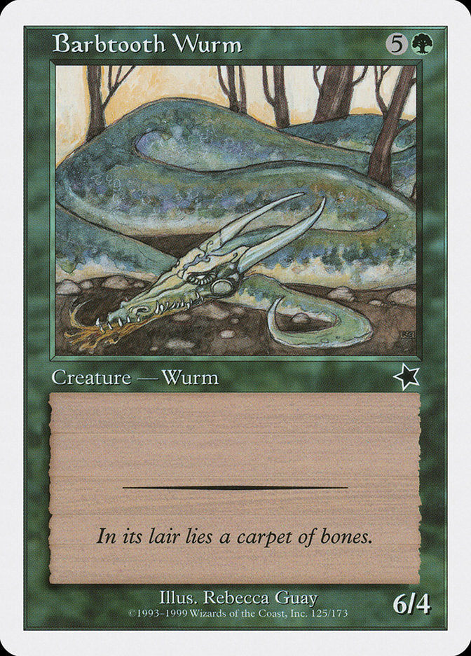 Barbtooth Wurm [Starter 1999] | Jomio and Rueliete's Cards and Comics