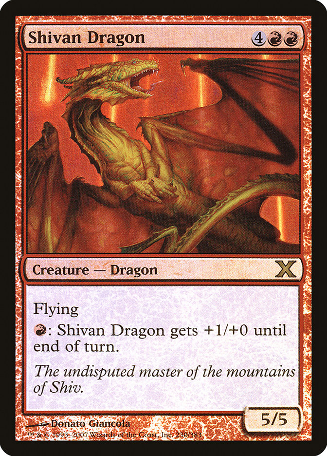Shivan Dragon (Premium Foil) [Tenth Edition] | Jomio and Rueliete's Cards and Comics