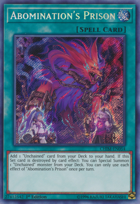 Abomination's Prison [CHIM-EN054] Secret Rare | Jomio and Rueliete's Cards and Comics
