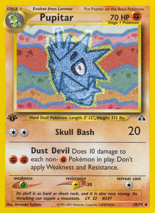 Pupitar (45/75) [Neo Discovery 1st Edition] | Jomio and Rueliete's Cards and Comics
