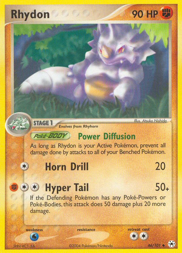 Rhydon (46/101) [EX: Hidden Legends] | Jomio and Rueliete's Cards and Comics