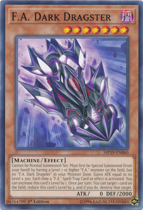 F.A. Dark Dragster [MP19-EN060] Common | Jomio and Rueliete's Cards and Comics